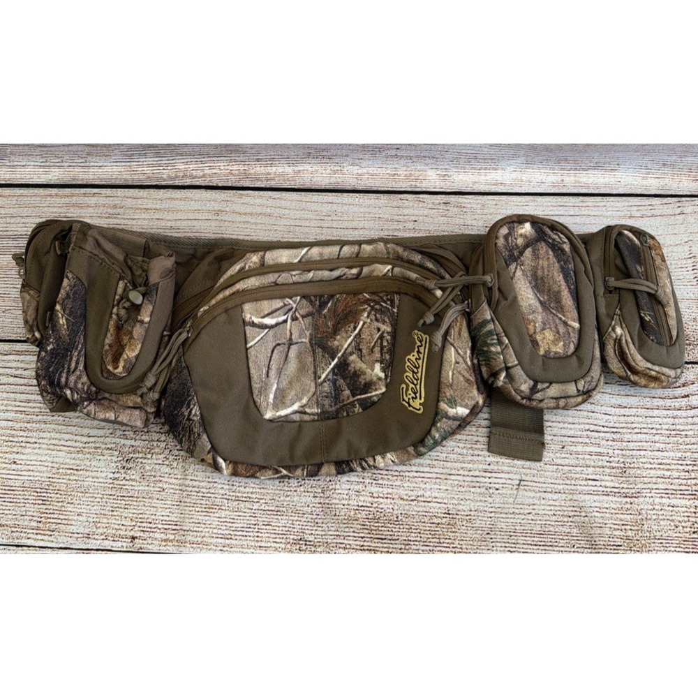 Fieldline Waist Fanny Pack Oak Camo Hunting Hiking Padded Adjustable Used